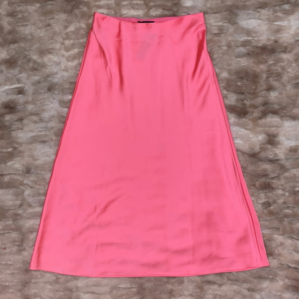J. Crew Satin Midi Slip Skirt